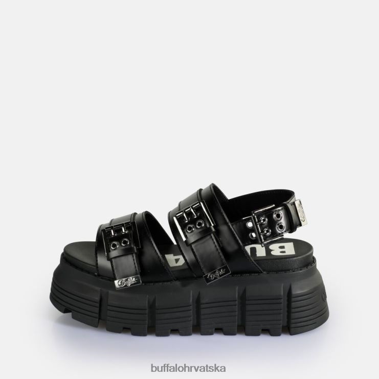 crno Buffalo ava sandale s platformom veganske |sandale TDD6T520
